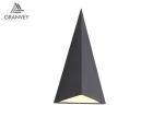 Triangle Up Down Lights Outdoor LED , Black Outdoor Wall Sconce Surface Mounted