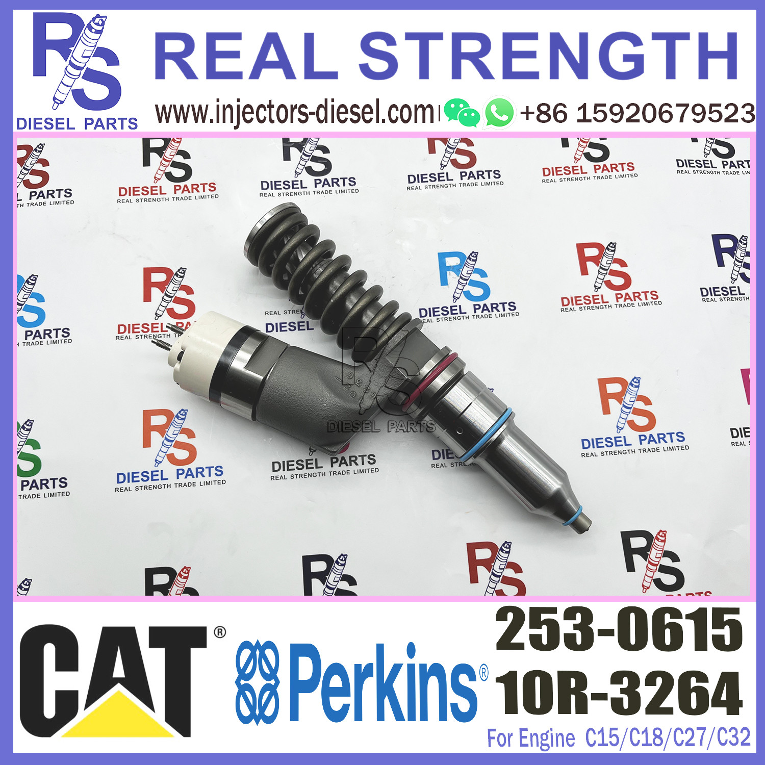 Diesel Engine Fuel Injector 2530616 253-0616 253-0615 For Caterpillar C15 C18 C27