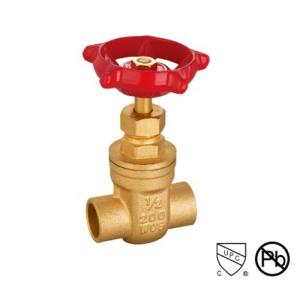 Quality Brass 6 Inch Gate Valve Casting Body Brass Solder Ends NPT BSP Standard wholesale