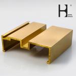 Sliding Door Frame Brass Extrusions , Brass Sliding Frame for Door brushing