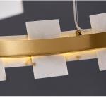 Led Creative Chandelier For Living Room White Ring Marble Chandelier(WH-MI-318)