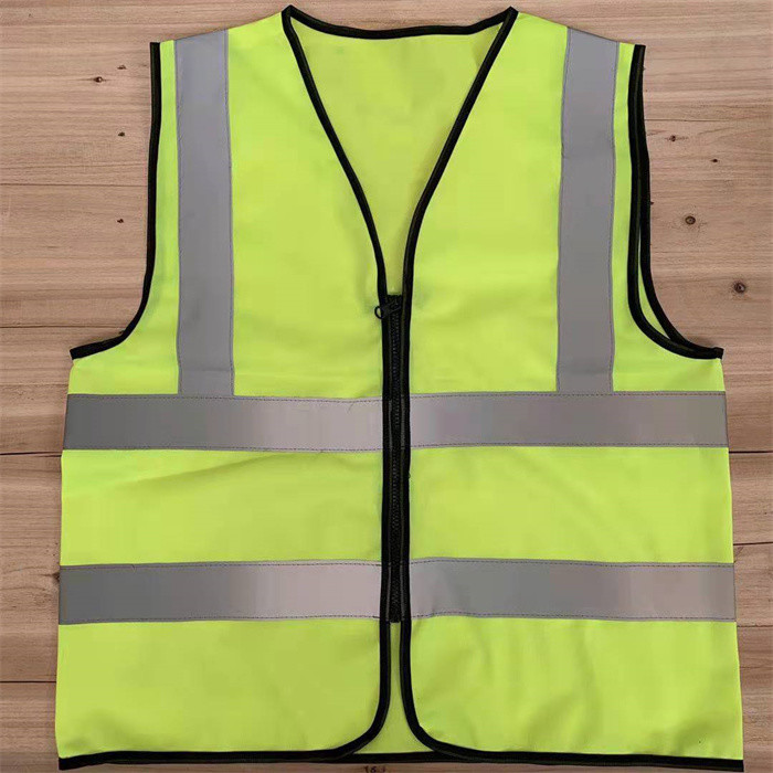 EN20471 Hi Vis Vest With Pockets For Construction Polyester Mesh