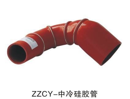 Standard Size Bus Accessories Red Color Intercooled Silicone Tube For Yutong