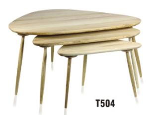 Quality America style wooden triangle coffee table furniture wholesale
