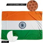 Customized Indoor Outdoor 3x5' India National Flag Knitted Polyester Rope And