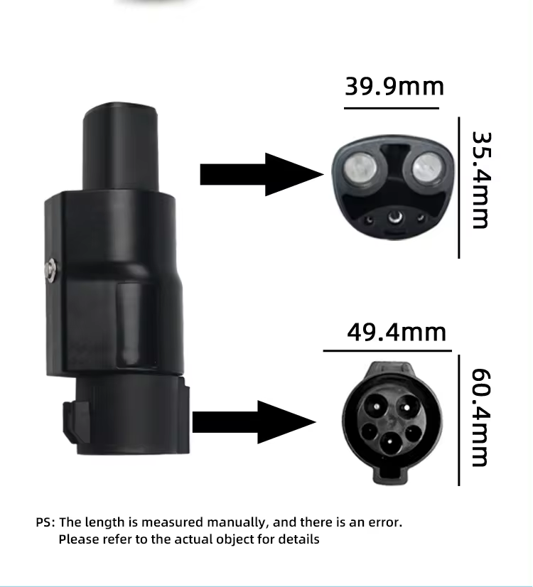 Car Side Plug J1772 to Sae Tesla Adapter TSL Fast Charging Connector Tesil Socket Switch Adaptater AC EV Charger Converter