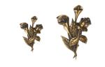 Brass Material Tombstone Decorations TD023 Calla Lily Design OEM / ODM Available