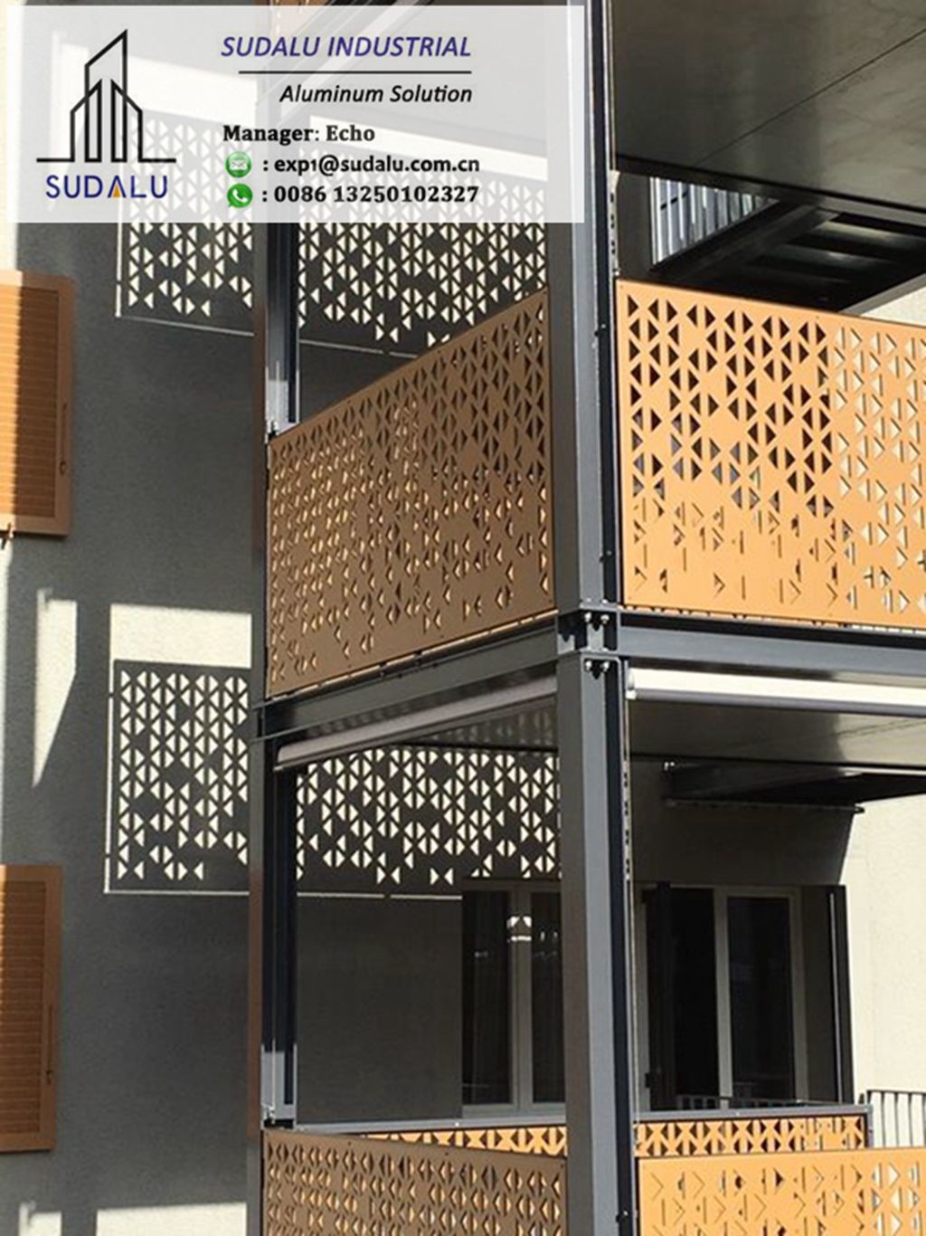 Decorative Aluminum Panels Outdoor Balcony Railing Screen Aluminum Cladding Panel