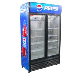 290L Direct Cooling 2 Door Drink Display Fridge Beverage