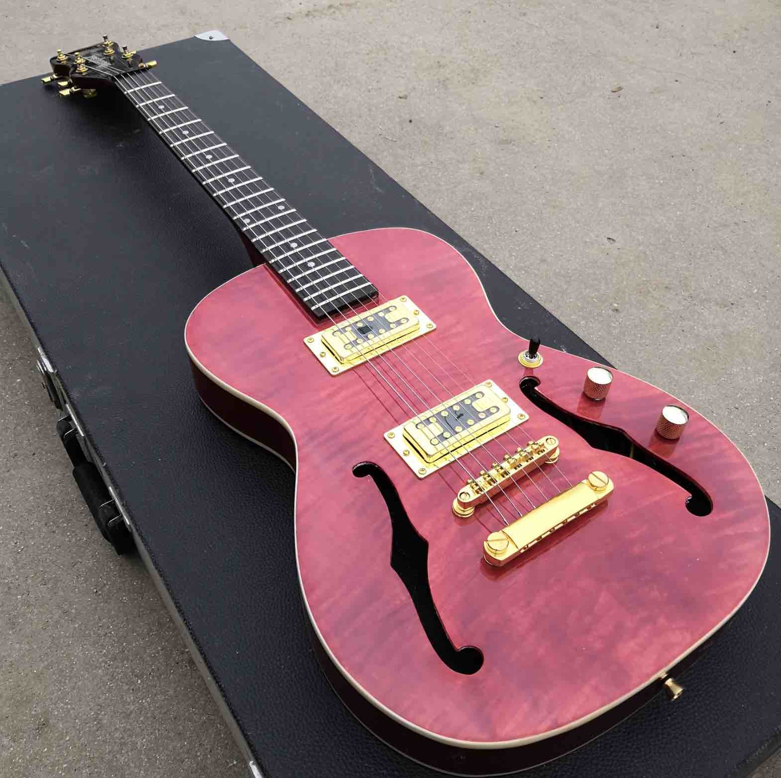 Maple Neck Half Empty Core F Empty Electric Guitar Maple Back Side