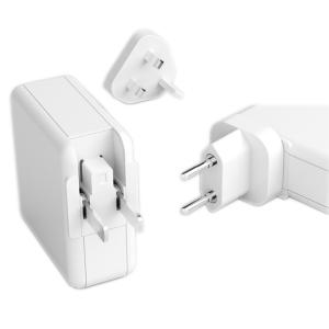 Changeable Plug Type C 2 USB Ports 61W GaN Travel Charger