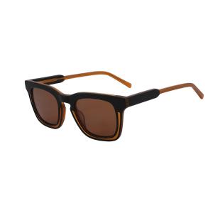 Quality Outdoor Polarized Aviator Sunglasses Acetate Square Customizable Logo wholesale