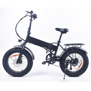 Quality 40km Fat Tire Electric Folding Bike Pollutionfree 6gears With PU Saddle wholesale