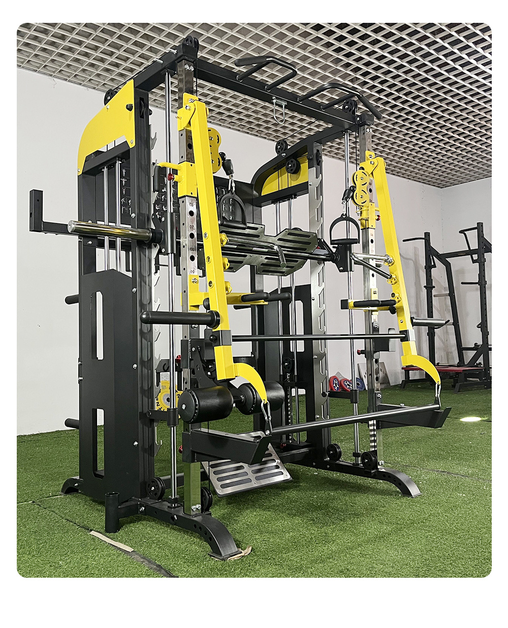 Smith Machine Commercial Fitness Equipment Functional Trainer Smith Machine Squat Rack Multi-Function Machine