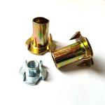 Thread Insert White Blue Zinc Pronged Tee Nuts Carbon Steel