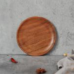 Customer's Demand Kitchen Ware Parts Eco-Friendly Wood Carved Trays for Fruit