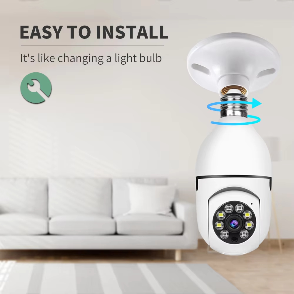 App Network Video recording Wireless NVR Wifi Camera Cctv Camera Bulb camera HD 4MP With Night Vision