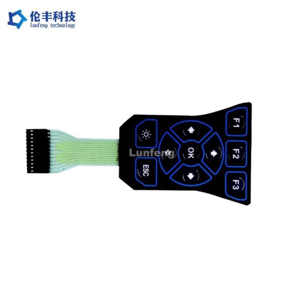 Industrial Waterproof Metal Dome Membrane Switch With -30°C To 80°C Temperature