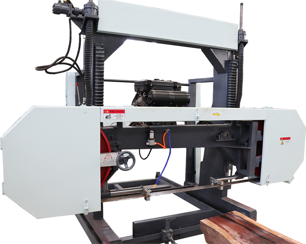 Portable round log slicing Horizontal Band Saw Mill Machine In Fiji