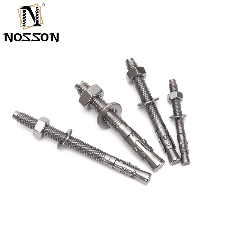ISO Standard A2 A4-70 A4-80 S304 SS316 316L Stainless Steel Sleeve Wedge Anchor Bolt for Construction m12 Diameter