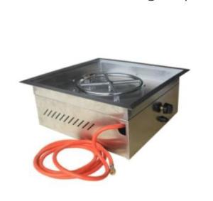 Quality Factory price black real flame LPG NPG outdoor insert gas fireplace fire pit pan wholesale