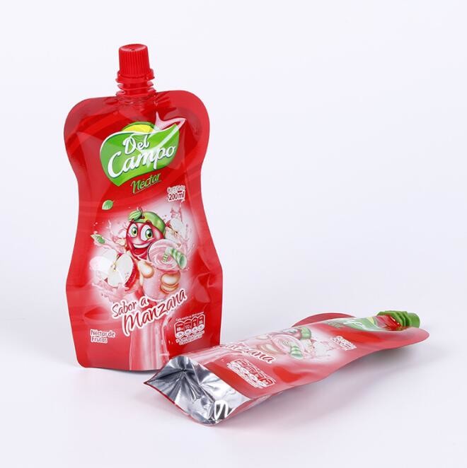 1000ml Stand Up Spout Pouch Customized Printed Plastic Tomato Sauce Packaging Doypack
