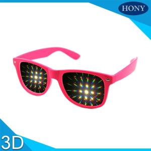 Quality Popular PC Plastic Frame 3D Fireworks Glasses For College Party wholesale