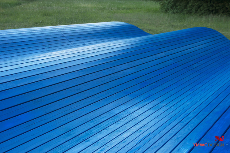 Art Seat Landscape Blue Cloud Sculpture Park Decorative Sculpture in Modernistic Style