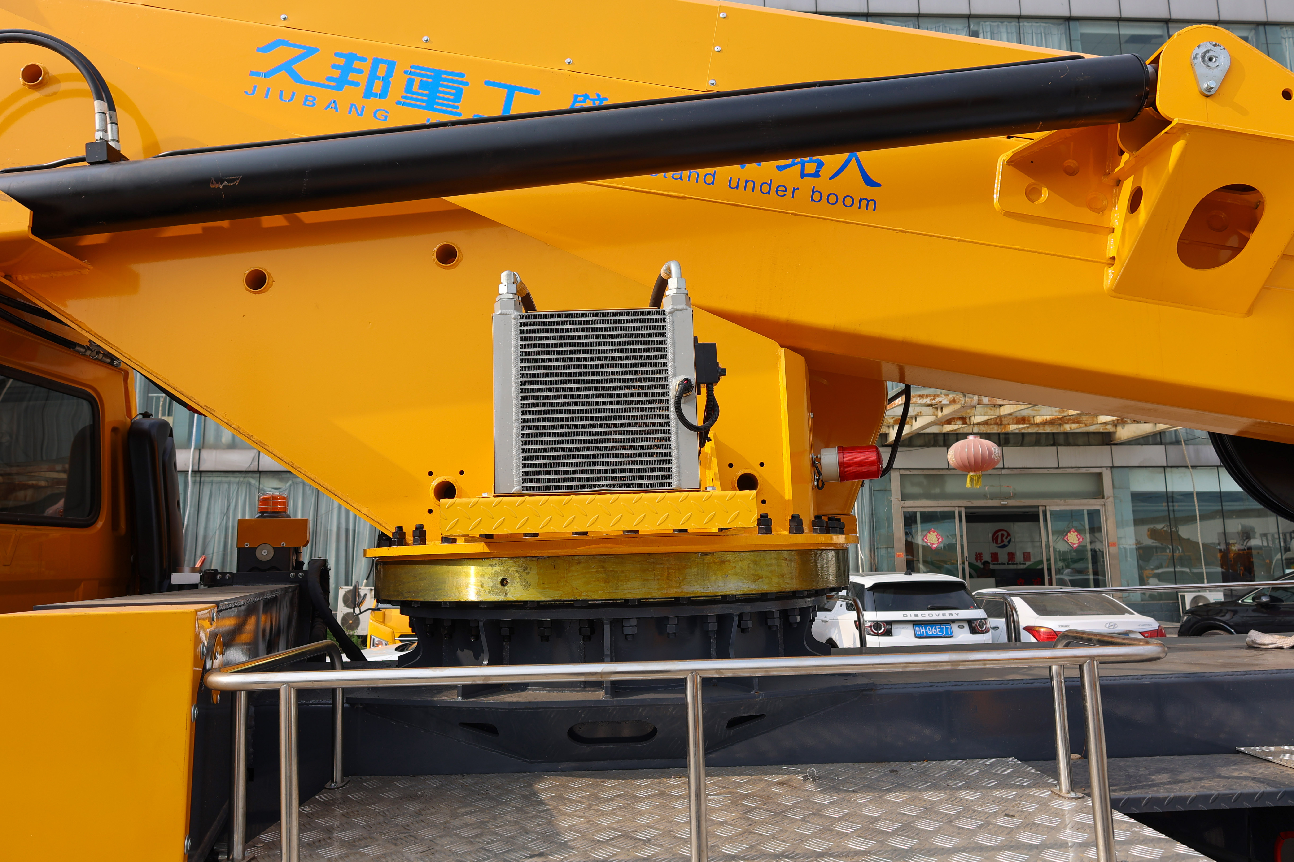 Aerial construction working Aerial Boom Lift for Advertising industry design