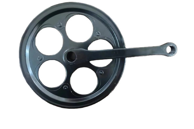 5 Holes Style Black Steel Bicycle Chainwheel Crank 48 T*165 Mm