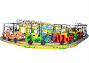 Quality Kids Theme Park Roller Coaster 20 Seats Mini Shuttle Train Ride With Track wholesale