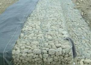 Quality Dark Green Pvc Coated Gabion Baskets 80mm*100mm Mesh Opening For Civil Project wholesale
