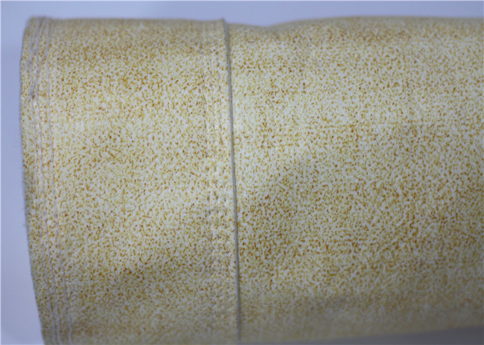 Economical Nomex Needle Felt , Liquid Filter Bag Low Pressure Drop Yellow