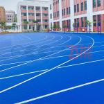 Blue Natural Prefabricated Running Track Synthetic Rubber Roll IAAF Approved