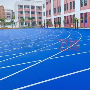 Quality Blue Natural Prefabricated Running Track Synthetic Rubber Roll IAAF Approved 13mm wholesale