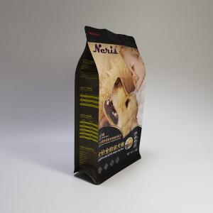 Quality 360mmx205mm 95mm 135 Micron Flat Bottom Pouches , Custom Dog Treat Packaging wholesale