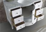 48′′ Bathroom Vanity Cabinets Furniture Floor Mounted with White Glossy Finish