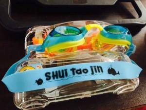 Quality Swiming glasses UV Shield Anti-fog for children green wholesale