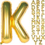 Gold Helium Foil Mylar Alphabet Letter Balloons for Wedding Birthday Party