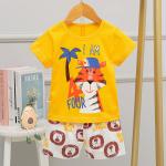 Round Neck 24 Month Short Sleeve Pajama Set 90cm Height 54cm Bust