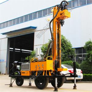 Quality Tyre Based 380V Water Well Drilling Rig With Diesel Engine Drlling Depth 230m Borehole wholesale