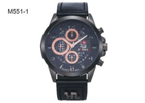 Quality Chronograph Men's Quartz Watch BARIHO Wristwatch Leather Strap Analog M551 wholesale