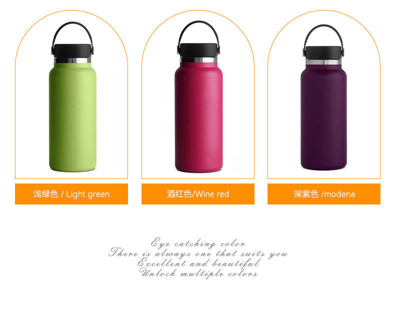 Customizable Logo Stainless Steel Sports Cup With Handle Direct Drinking Thermal Insulation Unisex For GYM