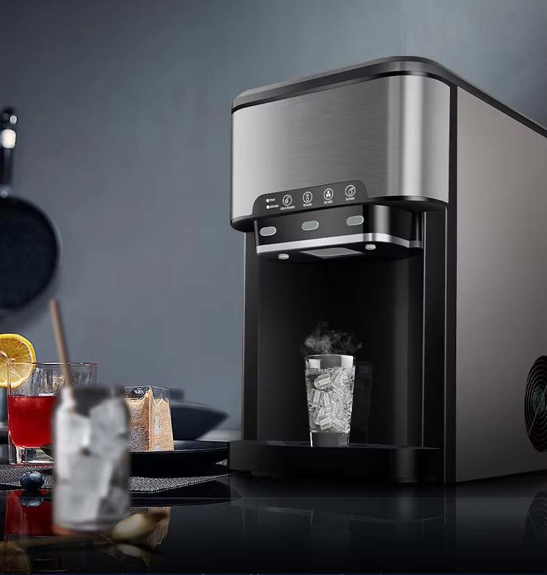 Small Business Prices Automatic 3 in 1 Water Dispenser 25kg Bullet Ice Machine Maker with English Operating Language