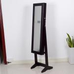 Wardrobe Painting MDF Wooden Mirror Jewelry Cabinet KD Structure European Style