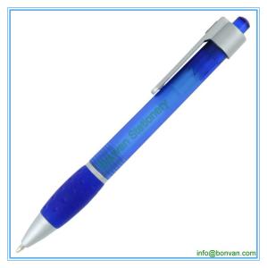 Quality plastic writing pen,click printed writing ball pen wholesale