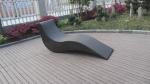 Hand-Woven Luxury Rattan Sun Lounger , PE Wicker Chaise Lounge
