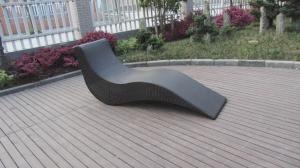 Quality Hand-Woven Luxury Rattan Sun Lounger , PE Wicker Chaise Lounge wholesale