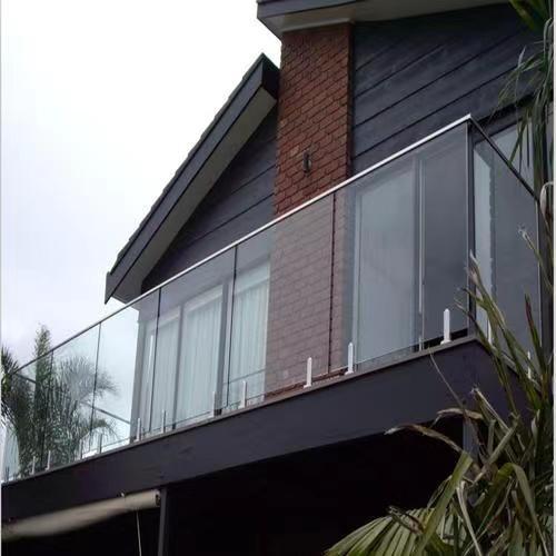 Cheap Frameless Balcony Glass Railing Space Saving Handrail Glass Balustrade for sale