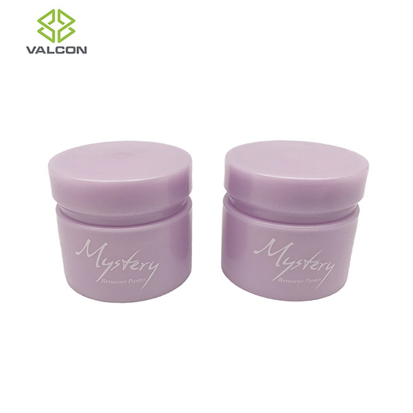 Purple 5 ML Cosmetic Cream Jar Screw Cap White Silk Screen Printing